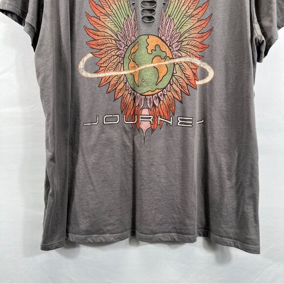 Torrid Journey Vinyl Icons Relaxed Fit Cotton Yoke Slash Band Tee - Picture 3 of 8